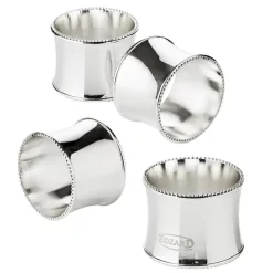 Serviettenring silber 4er Set PERLA Edzard D 5 cm