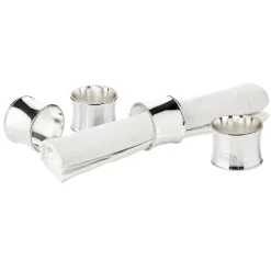 Serviettenring silber 4er Set PERLA Edzard D 5 cm