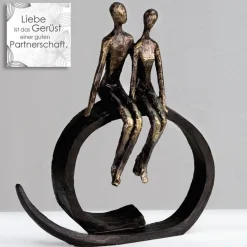 Skulptur Close Casablanca Paar auf Ring Höhe 35 cm