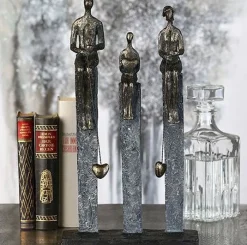 Skulptur Fishing Casablanca bronze Höhe 41 cm