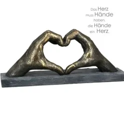 Skulptur Herz aus Händen Casablanca 36 cm
