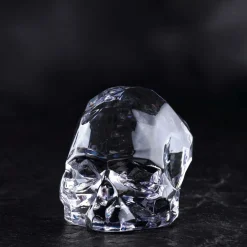 Skulptur Kristallschädel MEMENTO MORI NUDE Glass Höhe 8 cm