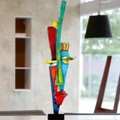 Skulptur Metall ALTA FRONTE bunt Höhe 101 cm