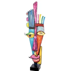 Skulptur Metall KEDIRI bunt Höhe 100 cm