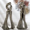 Skulptur Romantik bronzefarben antik Höhe 30 cm