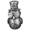 Skulptur Steampunk Deko Figur Owl silber Höhe 23 cm