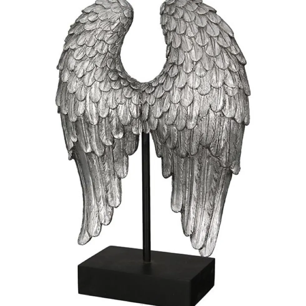 Skulptur Wing silber Höhe 30 cm