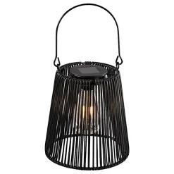 Solar LED Laterne hängend schwarz H 21 | 17 cm