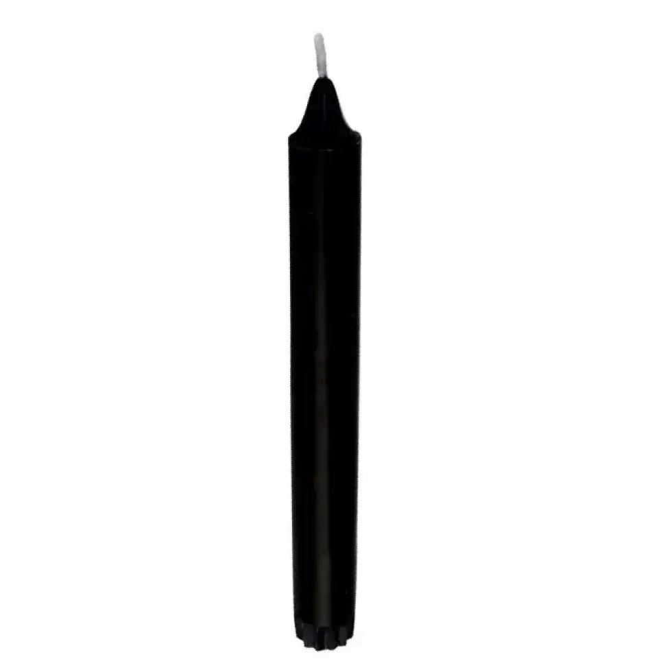 Stabkerzen schwarz 8er Set Stearinkerzen Kaheku