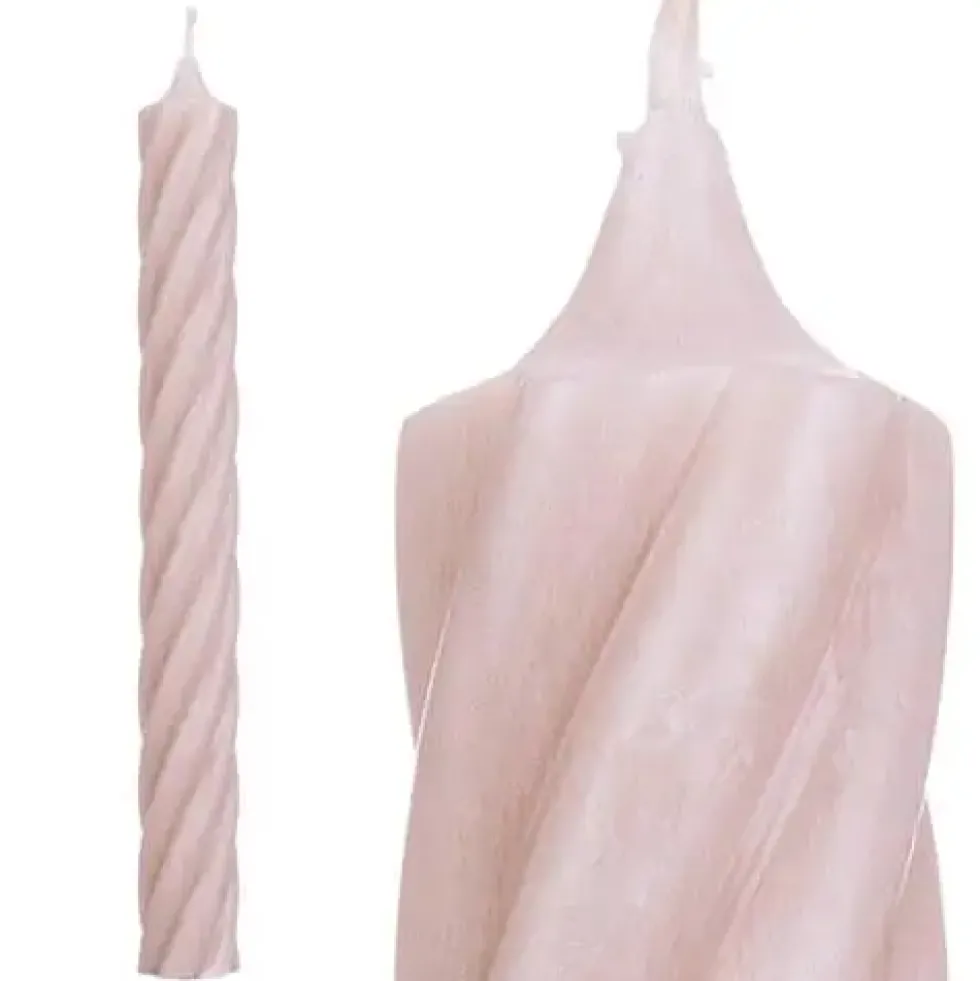 Stabkerzen Twist beige