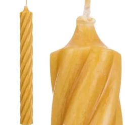 Stabkerzen Twist gelb
