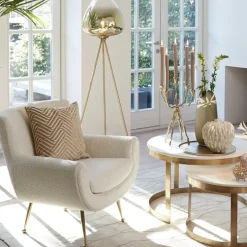 Stehlampe gold Melina Höhe 146 cm