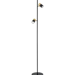 Stehlampe schwarz gold KIRA Höhe 161 cm