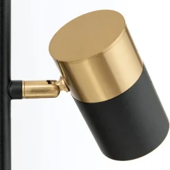 Stehlampe schwarz gold KIRA Höhe 161 cm