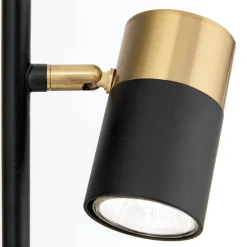 Stehlampe schwarz gold KIRA Höhe 161 cm