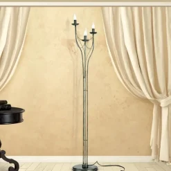 Stehlampe schwarz Metall VENEZIA 3-flammig
