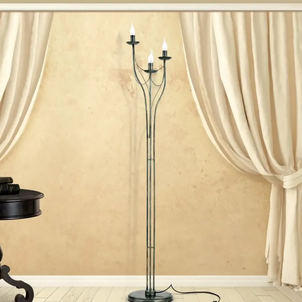 Stehlampe schwarz Metall VENEZIA 3-flammig