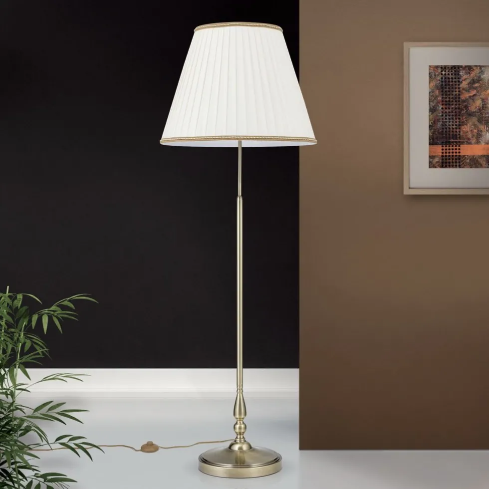 Stehlampe THEO messing antik Höhe 154 cm