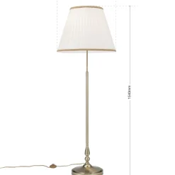 Stehlampe THEO messing antik Höhe 154 cm