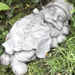 Steinfigur Garten Wichtel Floh B 30 cm