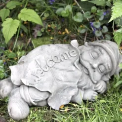 Steinfigur Garten Wichtel Floh B 30 cm