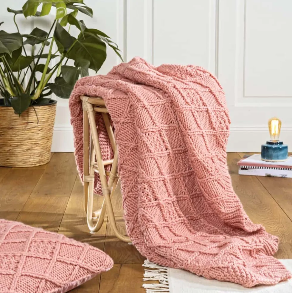 Strickdecke DARCY Magma rosé 130×170