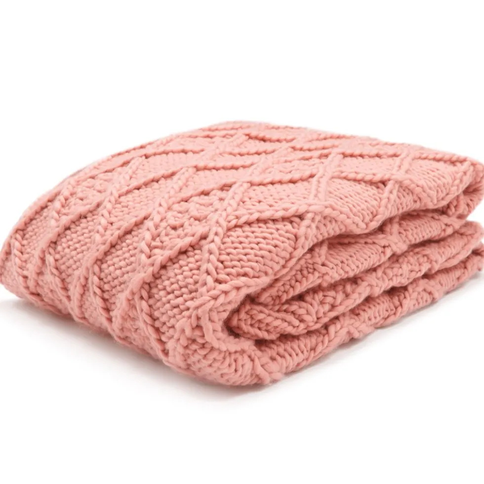 Strickdecke DARCY Magma rosé 130×170