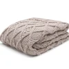 Strickdecke Darcy Magma taupe 130×170