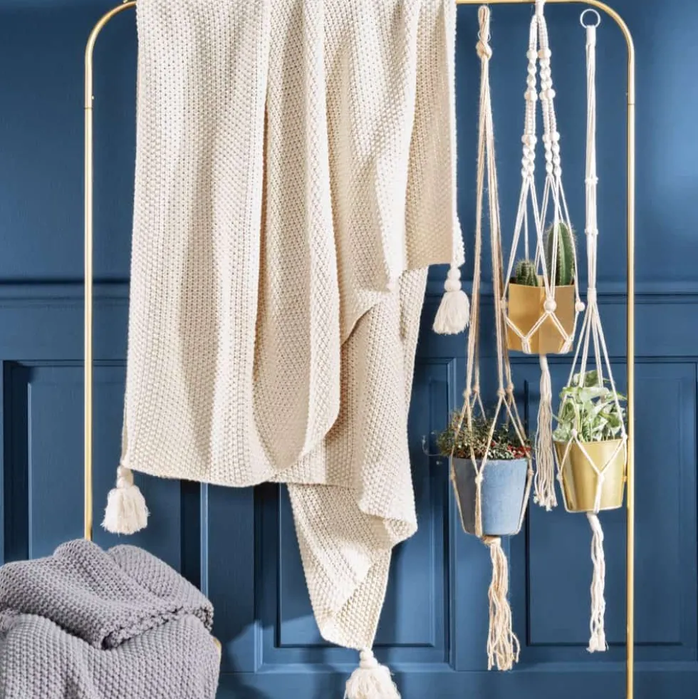 Strickdecke LISETTE Magma beige 130×170 cm