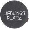 Stuhlkissen AVARO Magma “LIEBLINGSPLATZ” anthrazit ø 35 cm