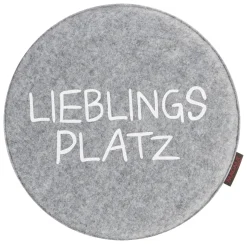 Stuhlkissen AVARO Magma “LIEBLINGSPLATZ” grau ø 35 cm