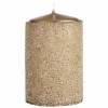 Stumpenkerze antikgold 4er Set Delia