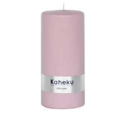 Stumpenkerze 4er Set Powder Kaheku rosa 7×15 cm