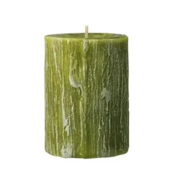 Stumpenkerze 4er Set Robin olive