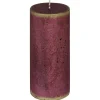 Stumpenkerze 2er Set Tivo burgund Höhe 15 cm