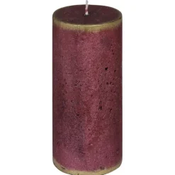 Stumpenkerze 2er Set Tivo burgund Höhe 15 cm