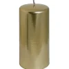 Stumpenkerze 2er Set Viato Kaheku Metallic Höhe 14 cm gold