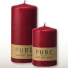 Stumpenkerze rot 4er Set Pure Naturwachs