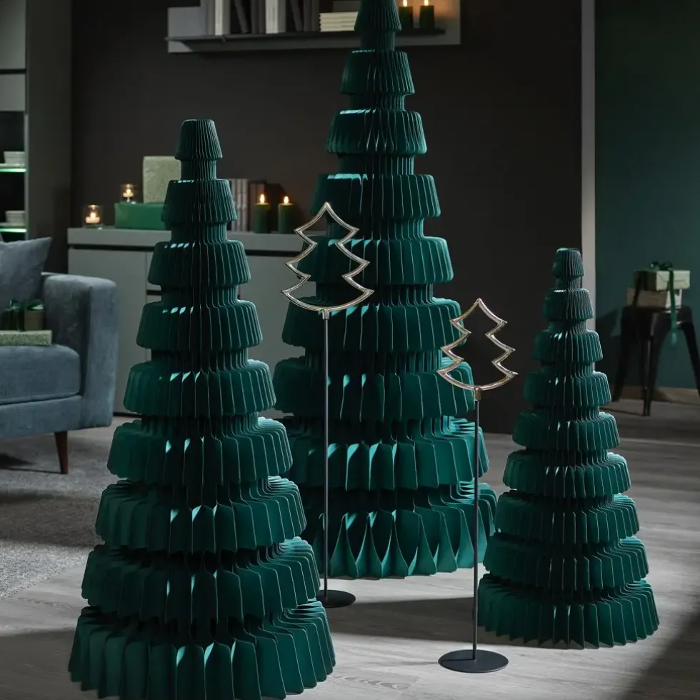 Tannenbaum Papier petrol