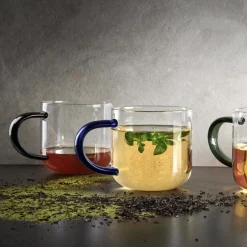 Teeglas mit Henkel ASA verschiedenfarbige Henkel 400 ml
