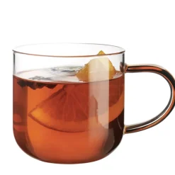 Teeglas mit Henkel ASA verschiedenfarbige Henkel 400 ml