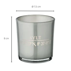 Teelichthalter Edzard Sylt Höhe 2er Set Höhe 8 cm