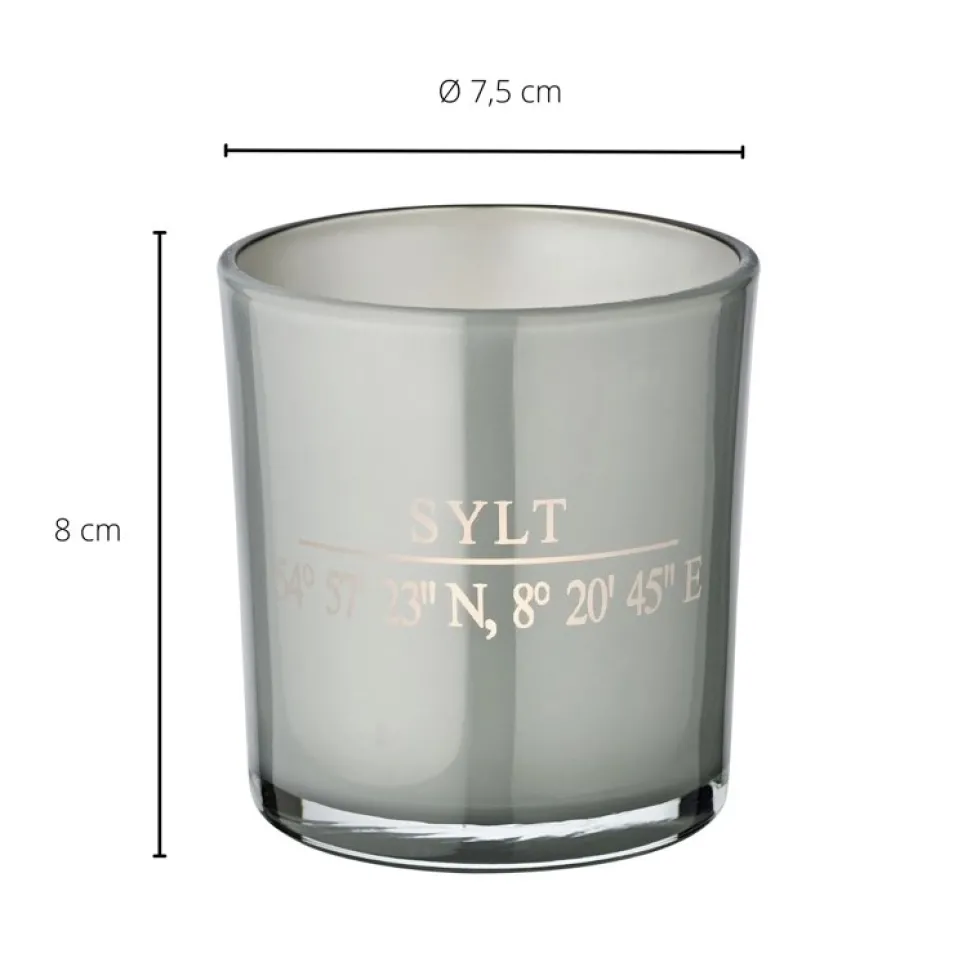 Teelichthalter Edzard Sylt Höhe 2er Set Höhe 8 cm