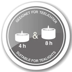 Teelichthalter Edzard Sylt Höhe 2er Set Höhe 8 cm