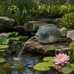 Teichfigur Wasserspeier Fisch