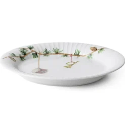 Teller HAMMERSHOI Kähler weiß mit Deko D 19 cm
