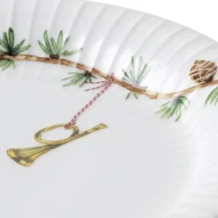 Teller HAMMERSHOI Kähler weiß mit Deko D 19 cm