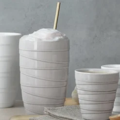 Thermobecher Porzellan Twisted ASA grau