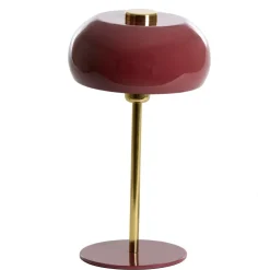Tischlampe burgund gold SURIN Höhe 40 cm