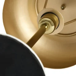 Tischlampe burgund gold SURIN Höhe 40 cm